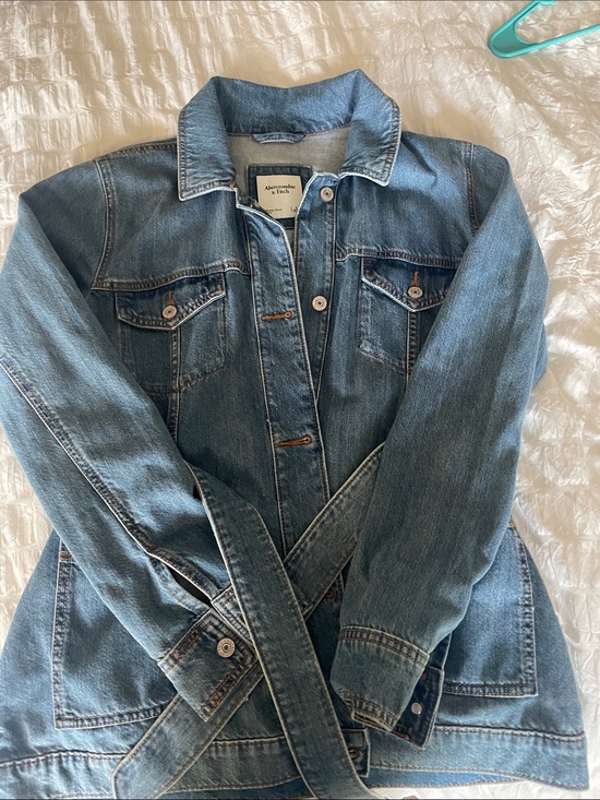 Abercrombie & Fitch Jackets & Blazers - Abercrombie & Fitch Blue Denim Jacket with Chest Pockets